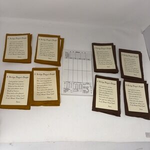 8 Homemade Vintage A Bridge Player's Prayer Score Pad Book And Bridge Score pad